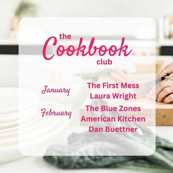 A photo of Gorgeous Wellth founder Lori Osterberg's the Cookbook Club list